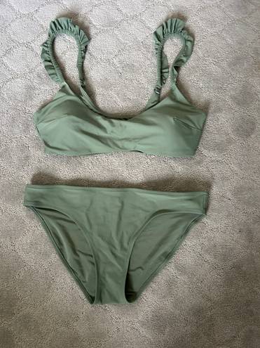 Aerie Green Ruffle Bikini