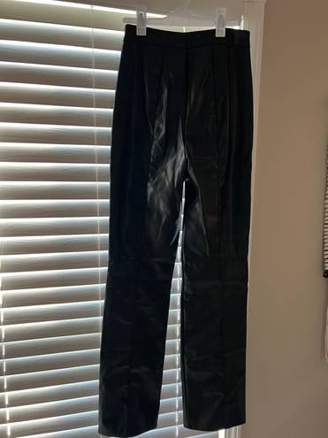 Missguided Black Leather Pants