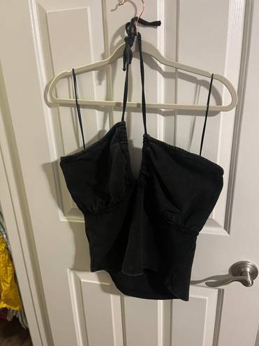 Pilcro black halter top