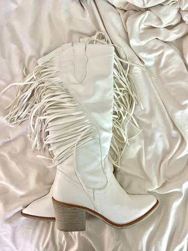 White Cowboy Boots Size 7