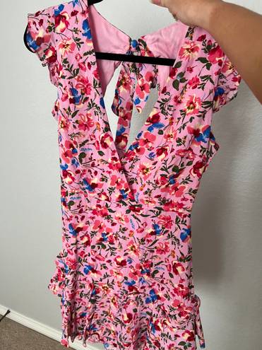 Hello Molly Pink Floral Mini Dress