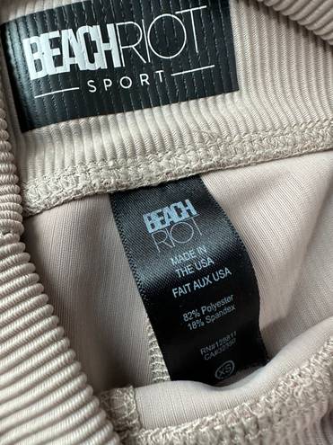 Beach Riot sport ribbed tan work out set