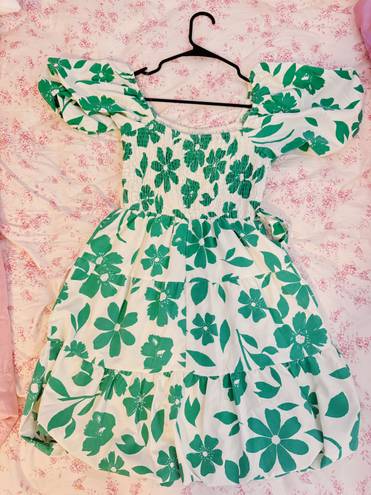 Altar'd State Green / White Floral Sundress