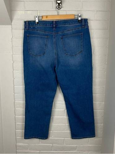 Talbots NWOT  Classic Denim Wash Straight Leg Cropped Jeans Size 14