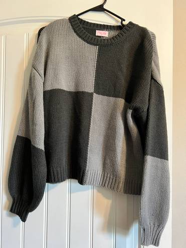 Pink Lily Color Block Sweater