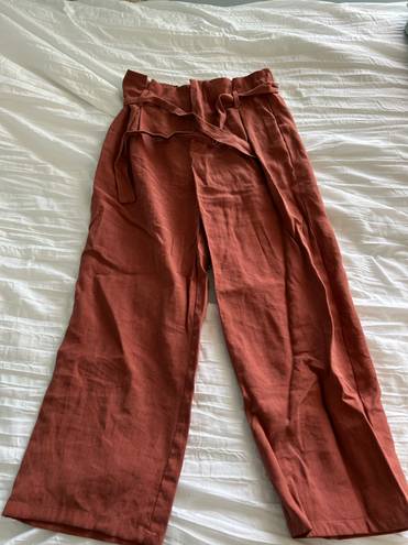 ZARA Burnt Orange Linen pants