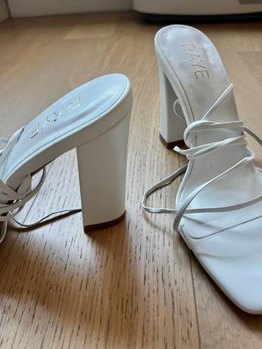 Raye Katya Strappy Tie Heel in White