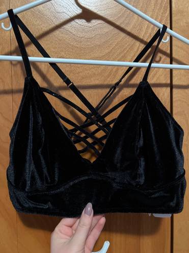 Xhilaration Xhileration Velvet Black Bralette