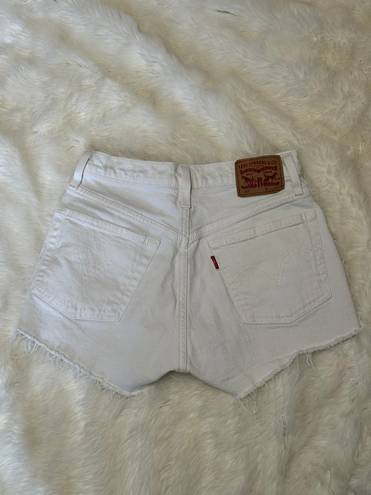 Levi’s White Denim Shorts