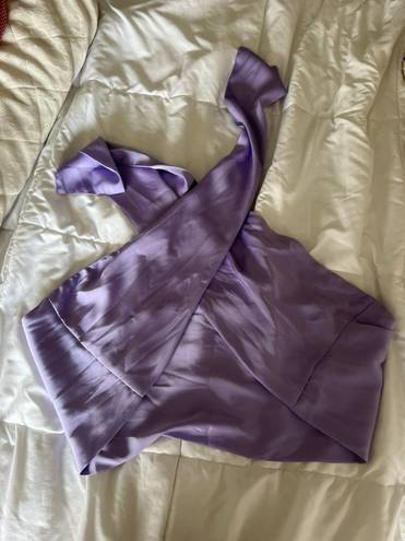 FashioNova Purple Satin Pants Set