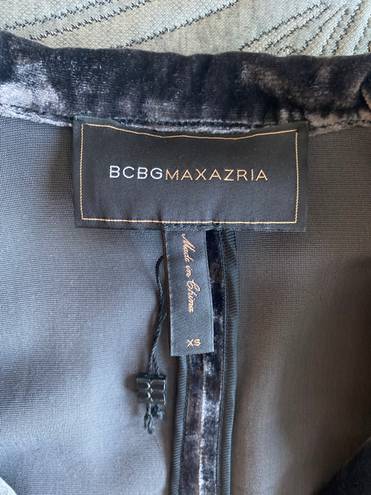 BCBGMAXAZRIA Velvet Cap Sleeve Top