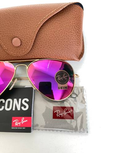 Ray-Ban  Pink Avaitor 112/4T Size 58mm Unisex 