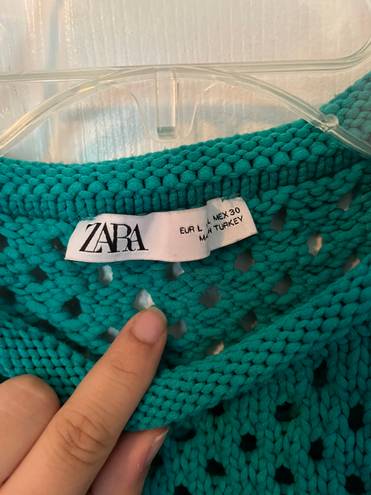 ZARA Turquoise Sweater Vest