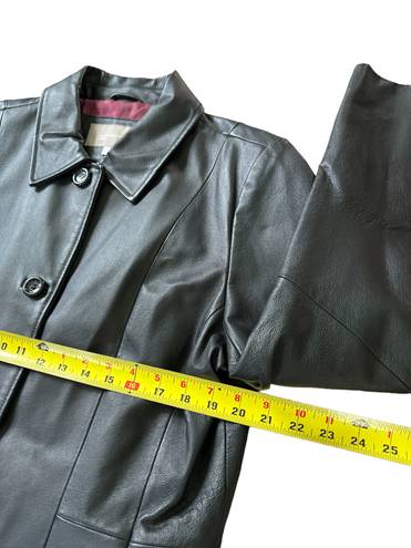 Croft & Barrow , Women's Leather Jacket, Black, Size L  ( Pet & Smoke free home )