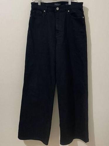 Banana Republic  High Rise Wide Leg Black Denim Jeans Womens Size 29