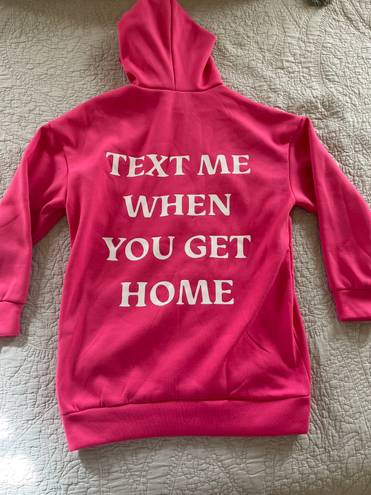 text me when you get home sweatshirt Pink Size M