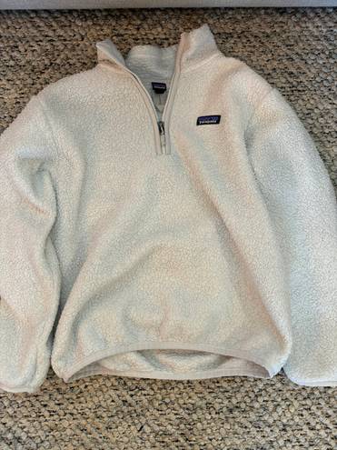 Patagonia White Sherpa Quarter Zip