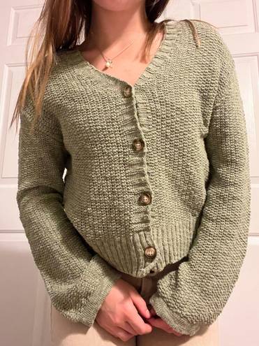 Dip Green Button up Sweater Size M