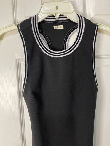 Hollister Black and White Sleeveless Racerback Bodycon Dress size XS