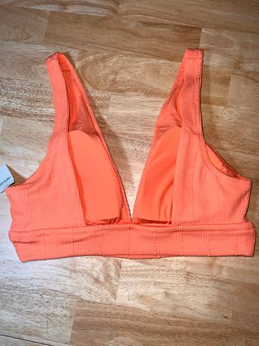 Aerie Large  Women’s Rib Orange Bikini Top BNWTS Retails $34.95