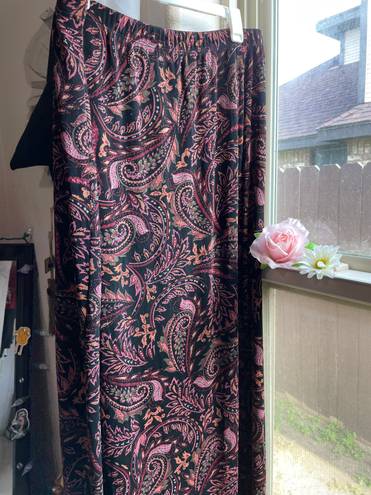 Coldwater Creek Vtg 90s  paisley print wrap stretchy skirt