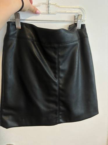 H&M Black Leather Skirt