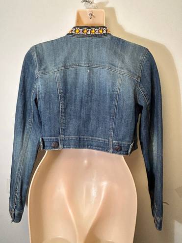 INC Women's youth stylish cropped denim jacket