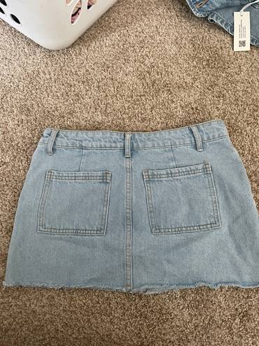 Edikted Denim Mini Skirt