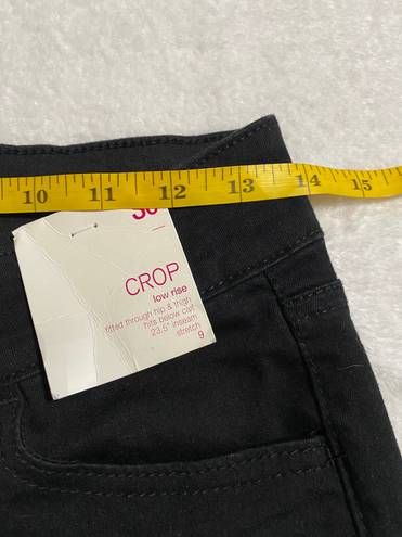 SO Crop Low Rise Black Jeans Size 9