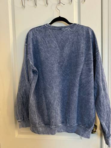 Urban Outfitters blue mini heart crewneck