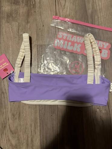 Strawberry Milk Mob Bikini Top Purple Size M