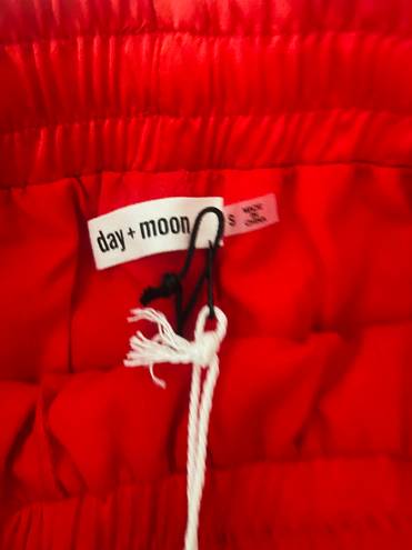 Day Moon Red Ruffle Skirt