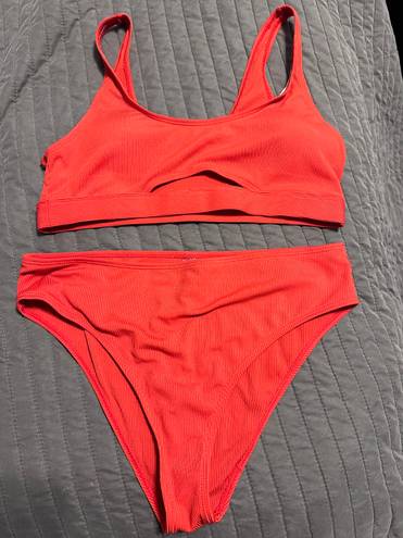 SheIn Red High Waisted Bikini