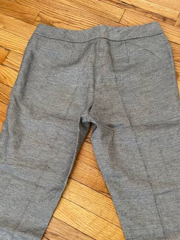 Talbots NWOT  Signature Linen Trousers Metallic shiny Casual Skinny Ankle Crop Dress Pants Work beach summer Straight