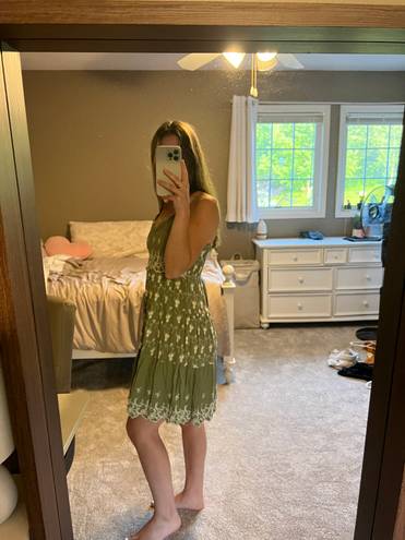 Jessica Simpson Patterned Green Dress