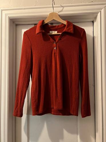 Polo Cozy Ribbed Warm Red  Pullover Sweater Madewell