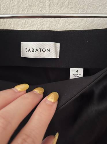 Babaton Black Slip Satin Mini Skirt