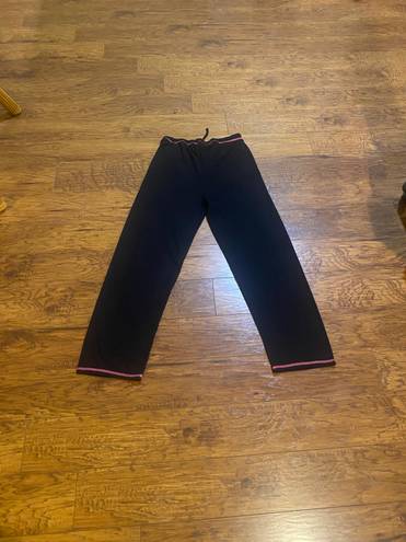 Natori Black Lounge pants with pink threads