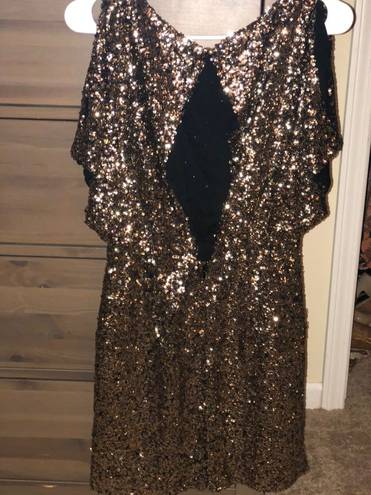 Lulus Gold Sequin Dress