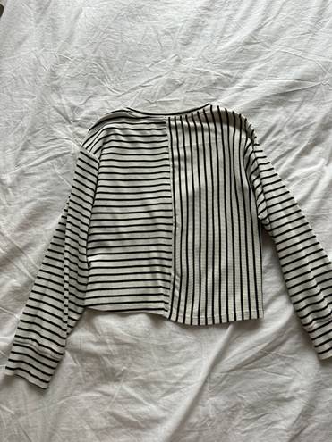 Treasure & Bond Cropped Striped Sweater