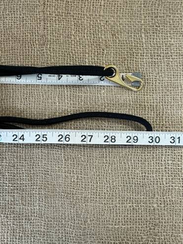 Vintage Black Rope Stretch Belt With Gold Toned Hardware 30