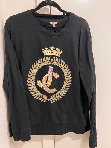 Juicy Couture bedazzled sweatshirt pull over sweater size large