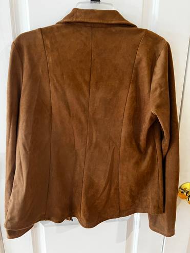 Style & Co  suede brown jacket