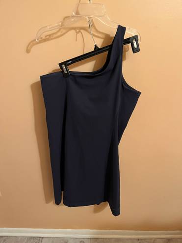 Outdoor Voices One Shoulder Dress in Dark Sky