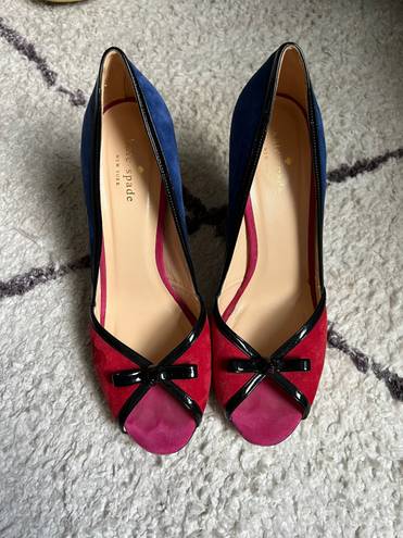 Kate Spade cherre multi colored heels