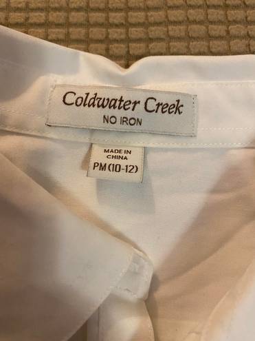 Coldwater Creek White Button Blouse