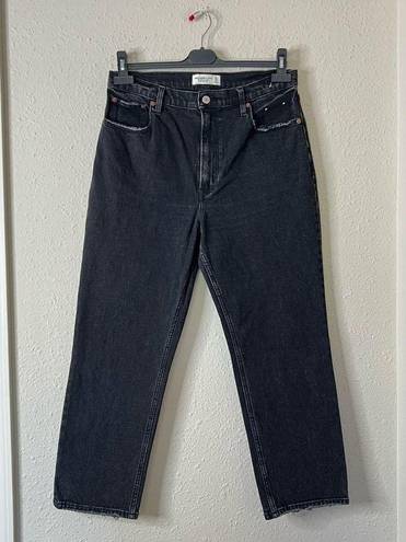 Abercrombie & Fitch  Ultra High Rise The Ankle Straight Jeans Black Size 30