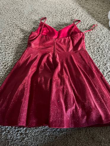 Red Dress Boutique Red Sparkly Mini Dress