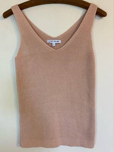 Elizabeth and James  Women’s Peach Sleeveless Cotton/Rayon Knit Tank Sweater Sz M