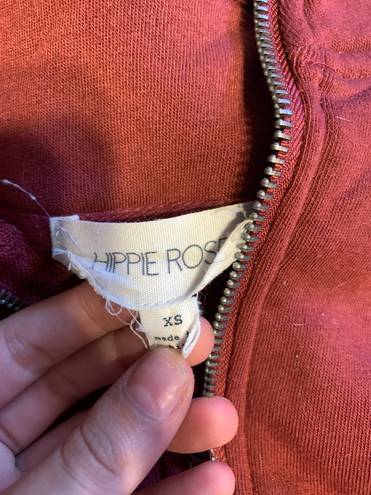 Hippie Rose quarter zip sweatshirt